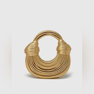 NWT Commense Golden Twisted Hoop Bag